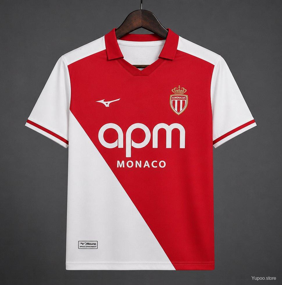 Camiseta Monaco 2026/27 Local Manga Corta Versión Fan